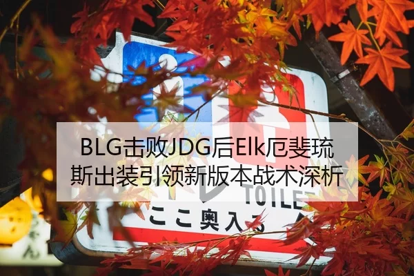 BLG击败JDG后Elk厄斐琉斯出装引领新版本战术深析
